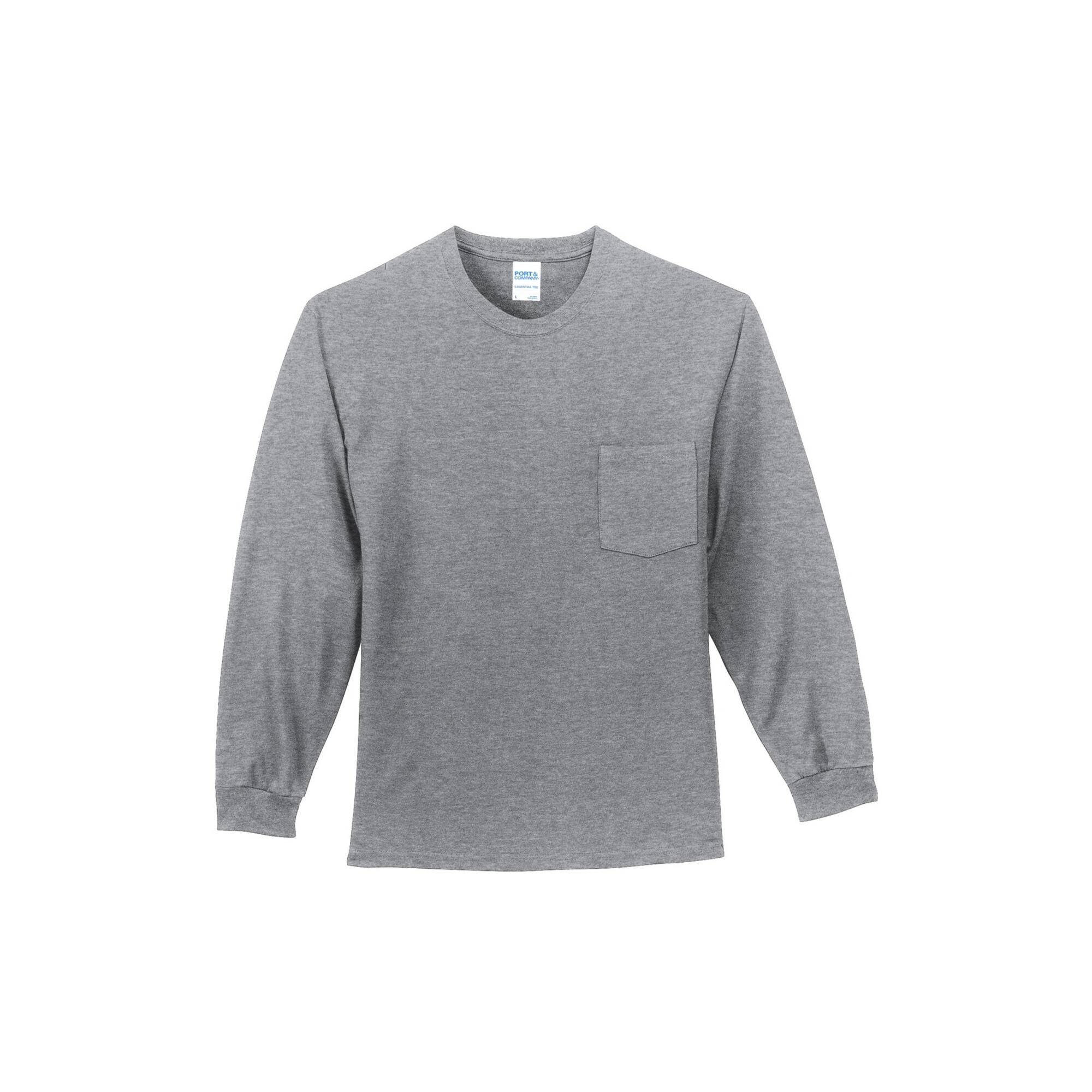 Port & Company® Tall Long Sleeve Essential Pocket T-Shirt